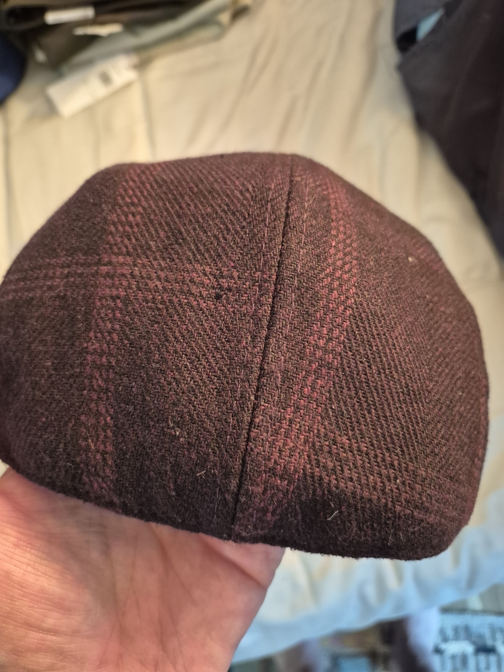 Boston Scally Blood Rose Newsboy Cap in Deep Plum XXL Barely Worn - Picture 4 of 4